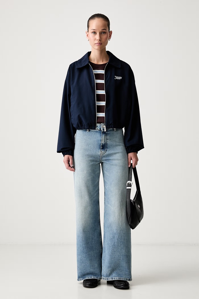 Tommy Hilfiger wide leg džíny dámské WW0WW49970 modrá AW26