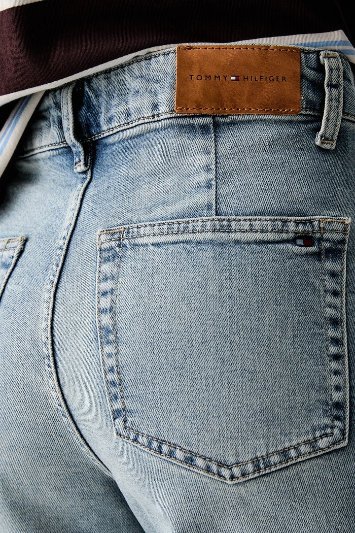 Tommy Hilfiger wide leg džíny dámské modrá WW0WW49970