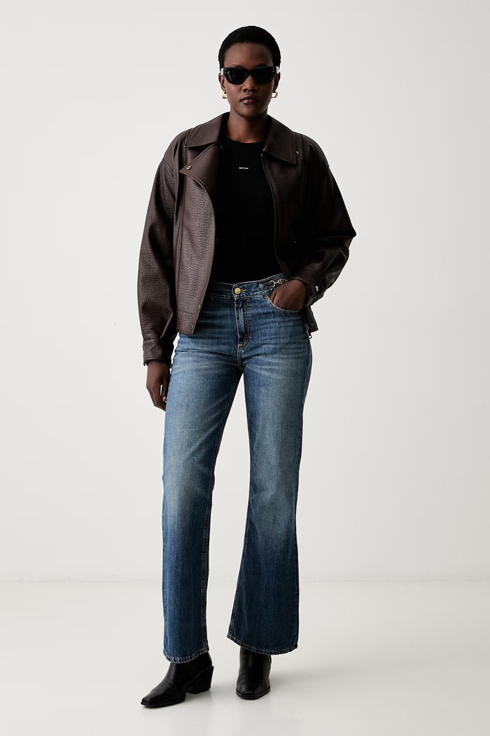 Tommy Hilfiger flare kavbojke ženske WW0WW49963 mornarsko modra AW26