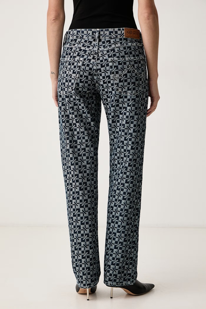 Odzież Kenzo Jeansy regular damskie FG62DP2427J9 niebieski