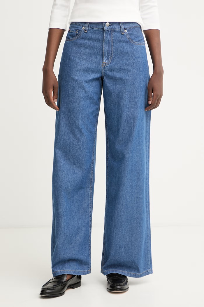 Tommy Hilfiger széles szárú női farmer kék WW0WW52156