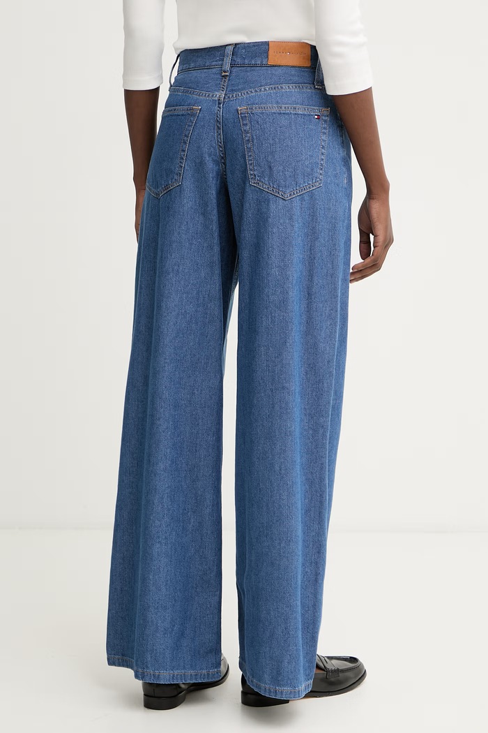Ruházat Tommy Hilfiger széles szárú női farmer WW0WW52156 kék