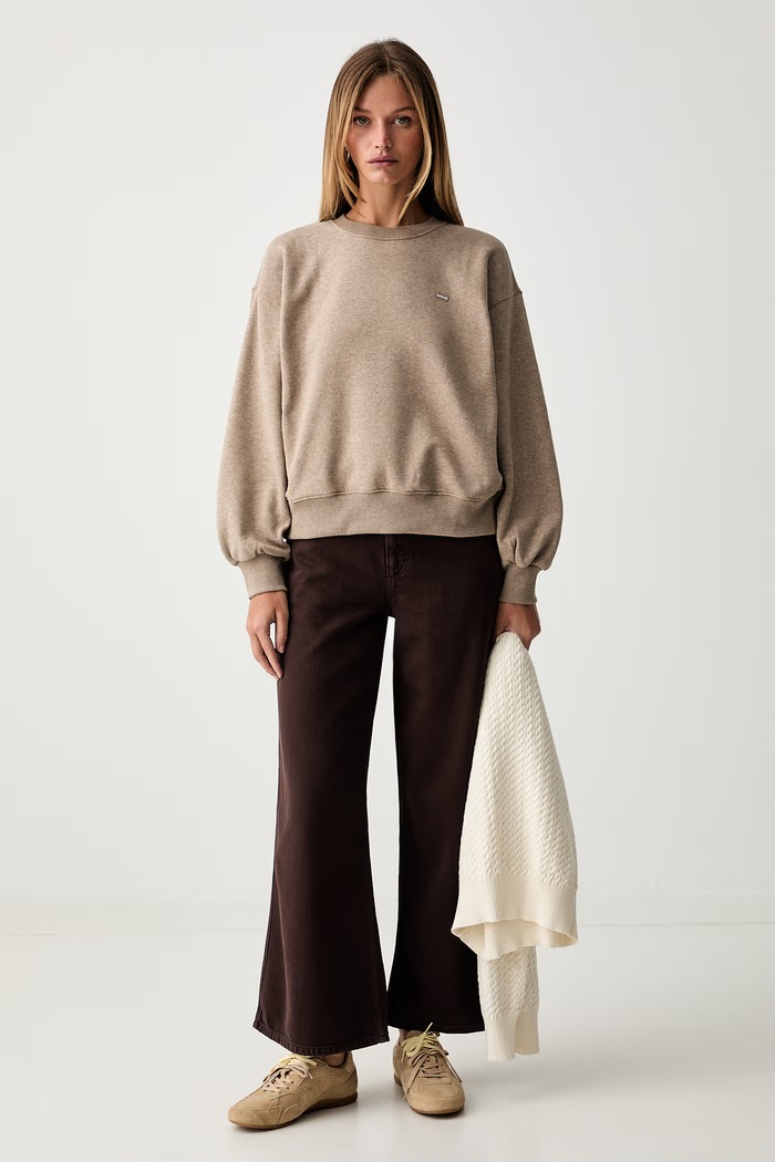 Marc O'Polo jeansy wide leg damskie 5000011068 brązowy AW26