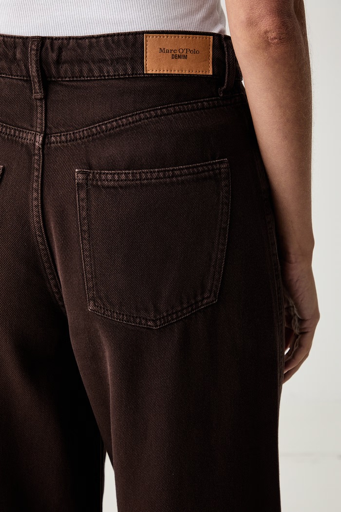 Marc O'Polo jeansy wide leg damskie brązowy 5000011068