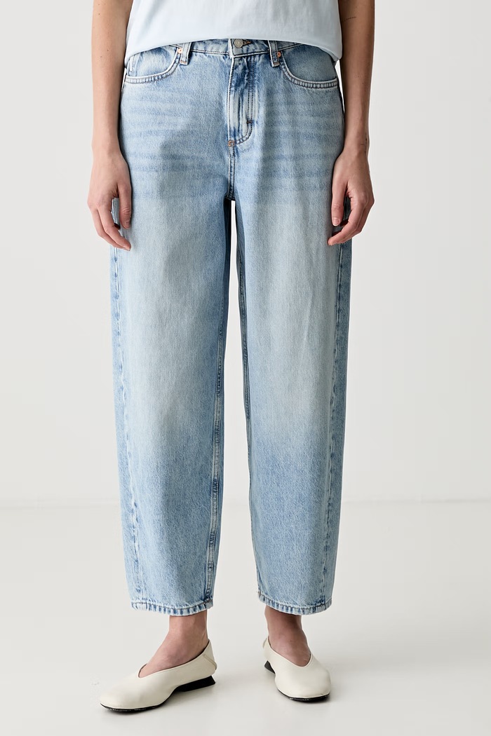 Marc O'Polo jeansy barrel damskie niebieski 5000009774