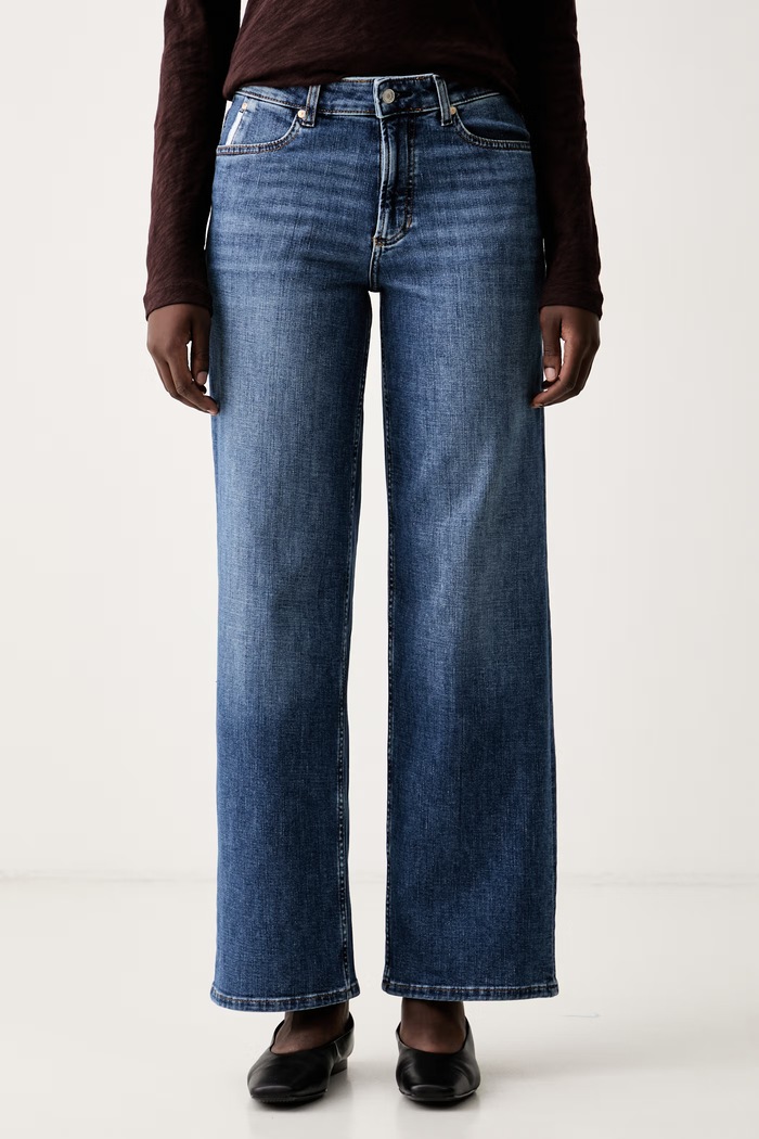 Marc O'Polo jeansy wide leg damskie niebieski 5000009761