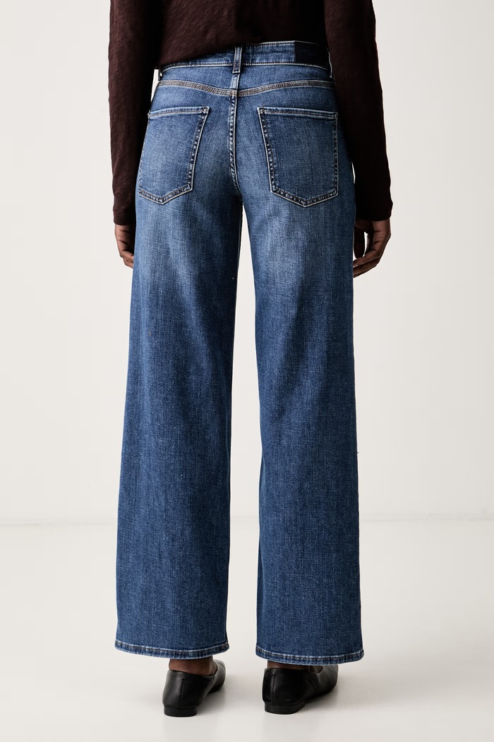 Odzież Marc O'Polo jeansy wide leg damskie 5000009761 niebieski