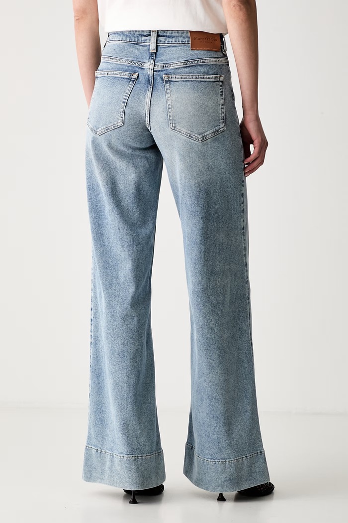 Odzież Marc O'Polo jeansy wide leg damskie 5000014457 niebieski