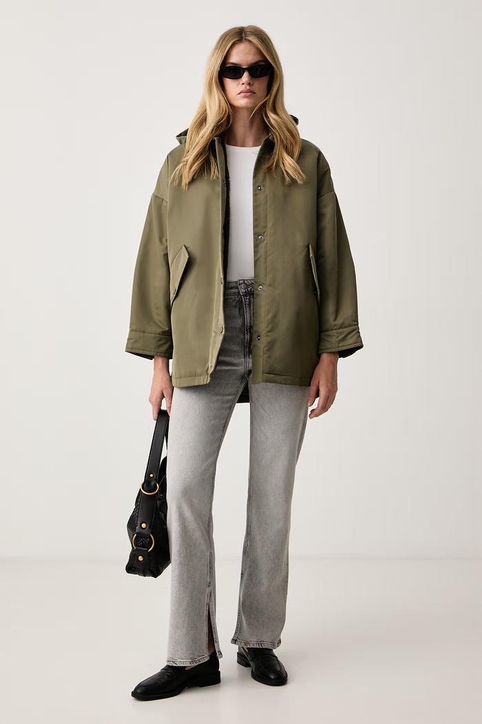 BOSS Orange Джинси straight жіночі C_ADA HR SLIT 50564455 сірий AW26