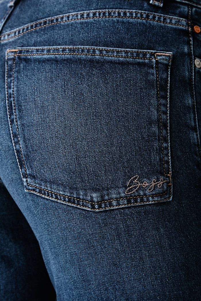 Jeansy straight damskie C_ANGELA MR BOSS Orange 50564436 niebieski