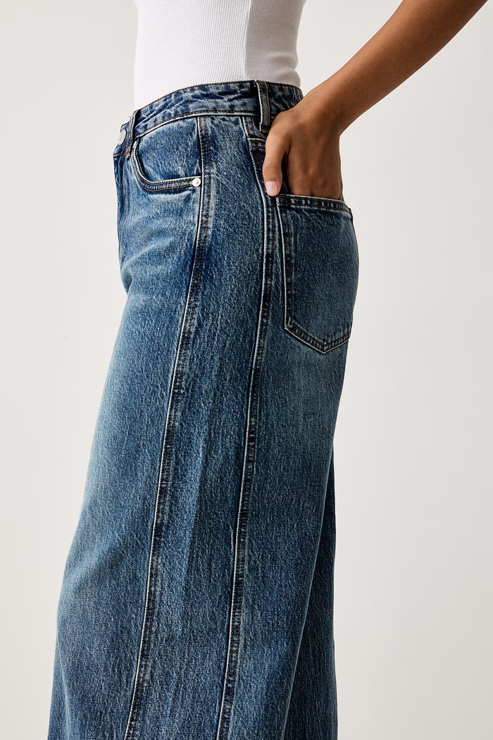 Jeansy barrel damskie GZmelu Gestuz 10911344 niebieski