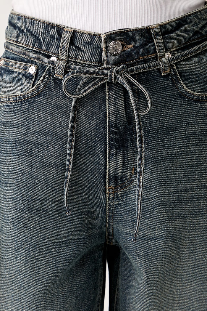 Gestuz jeansy barrel damskie GZsusara niebieski 10911342