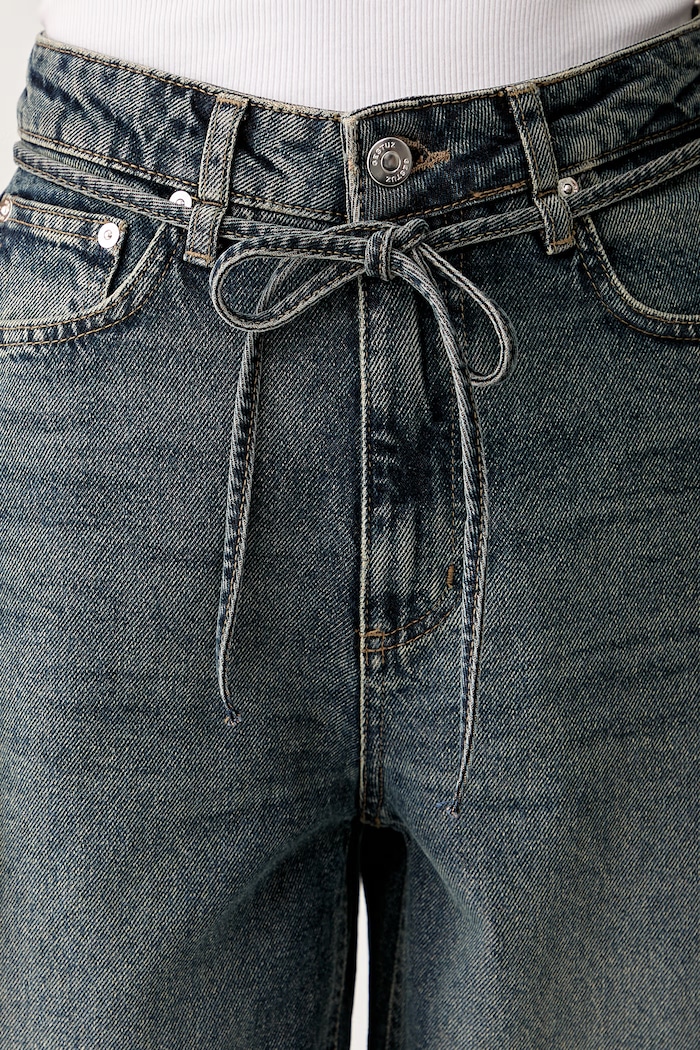 Gestuz jeansy barrel damskie GZsusara niebieski 10911342