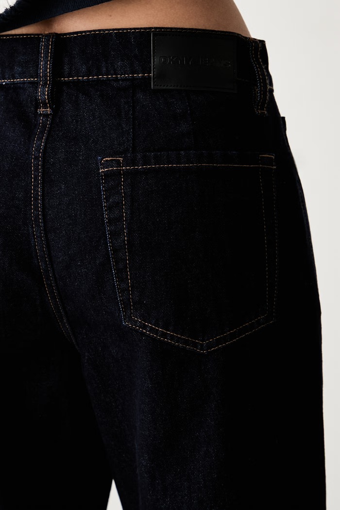 DKNY jeansy straight damskie granatowy DJ6G4249