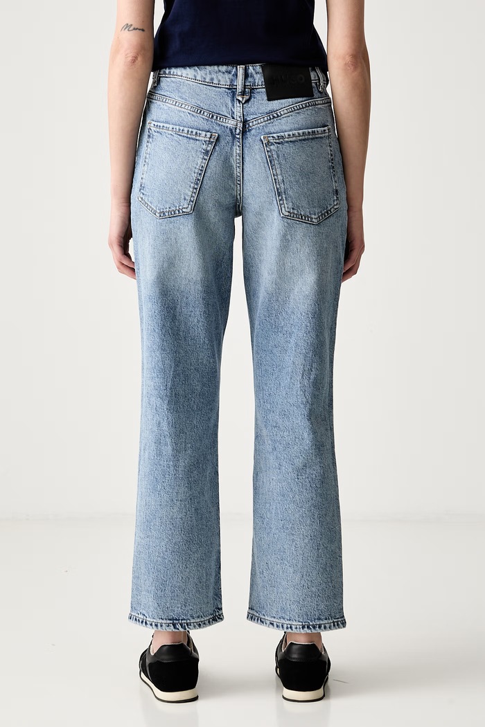 Одяг HUGO джинси straight жіночі Gulianne 50563543 блакитний