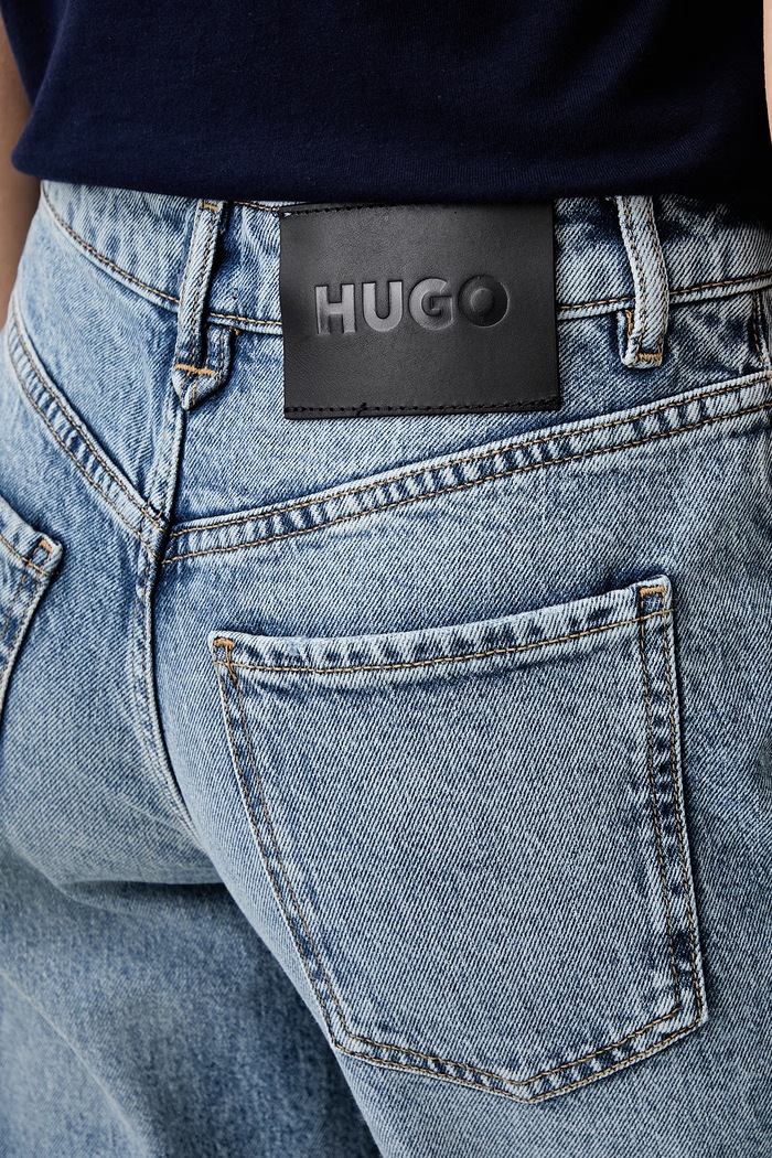 HUGO джинси straight жіночі Gulianne блакитний 50563543