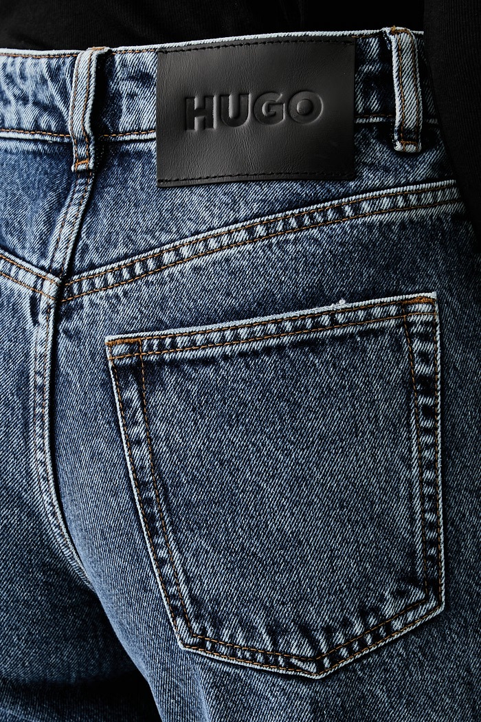HUGO jeansy mom fit damskie Garlene niebieski 50563517