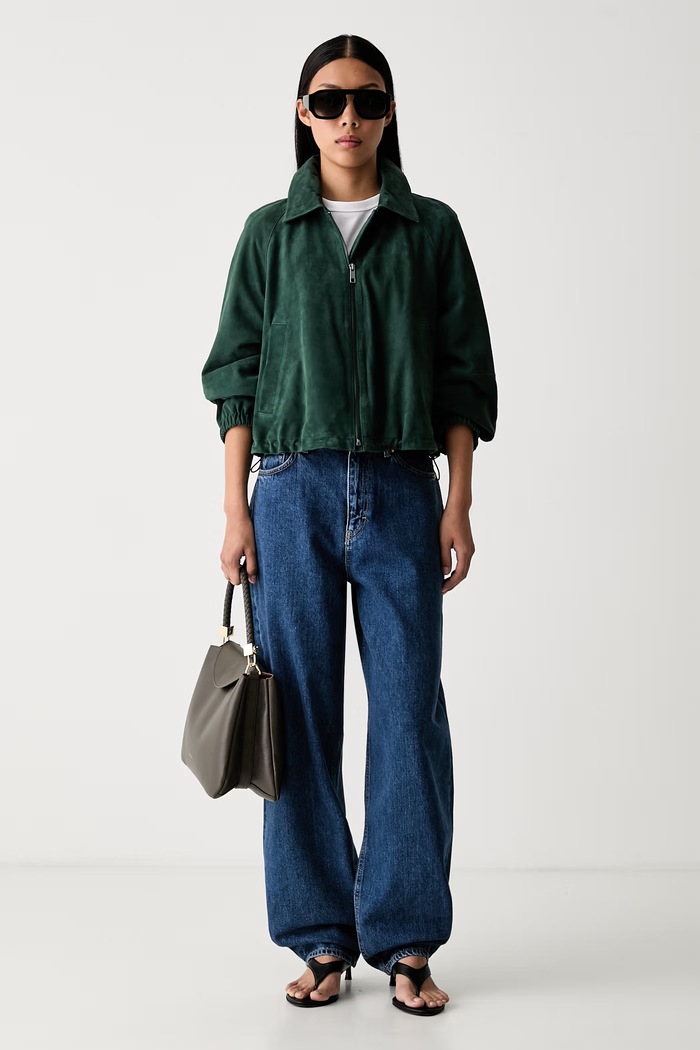 HUGO jeansy barrel damskie Gimine_5 50563510 niebieski AW26