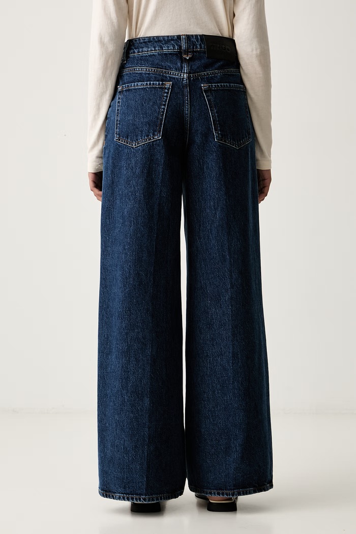 Oblečenie HUGO rifle wide leg dámske 937_16 50563504 tmavomodrá
