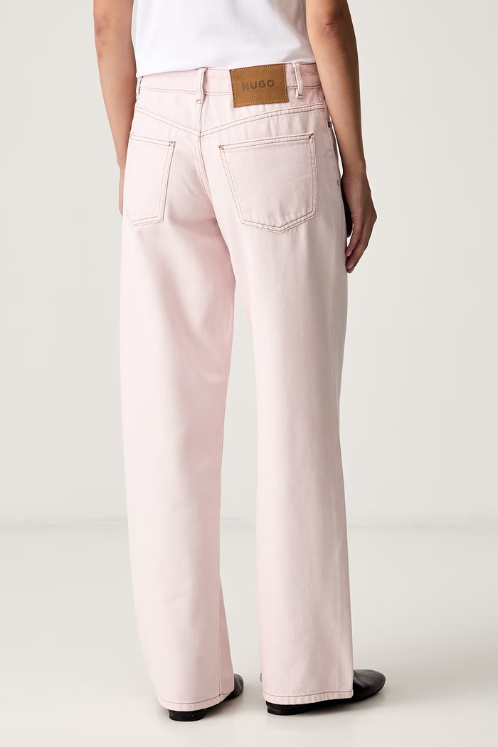 Odzież HUGO Blue jeansy straight damskie Gamala_B 50566764 różowy