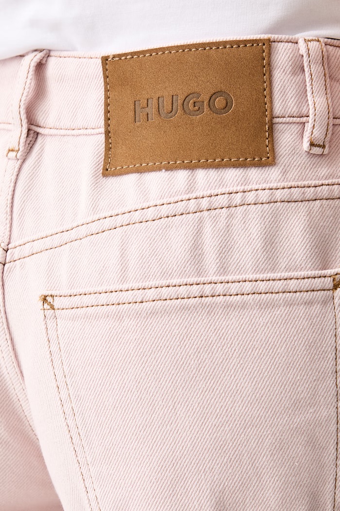 HUGO Blue jeansy straight damskie Gamala_B różowy 50566764