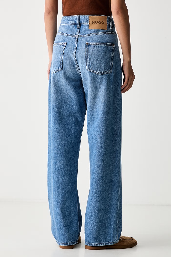 Одежда HUGO Blue джинсы loose для женщин Leni_S_B 50566130 голубой