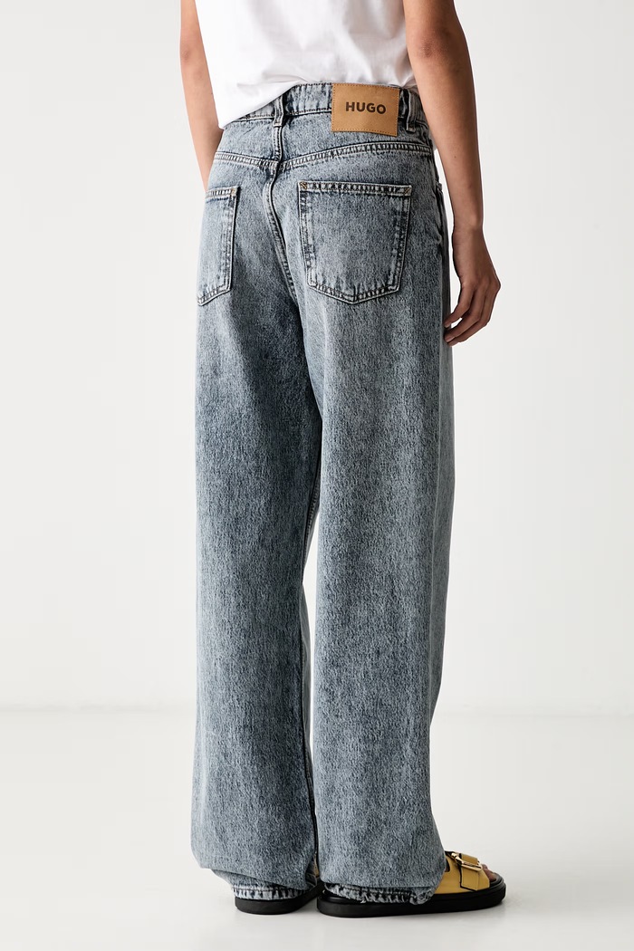 Odzież HUGO Blue jeansy relaxed fit damskie Leni_S_B 50563716 granatowy