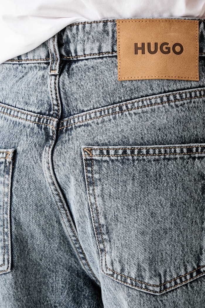 HUGO Blue jeansy relaxed fit damskie Leni_S_B granatowy 50563716
