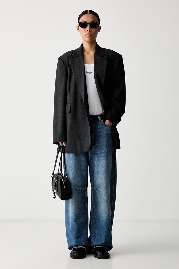HUGO Blue джинсы relaxed fit для женщин Glide_1_B 50563705 голубой AW26