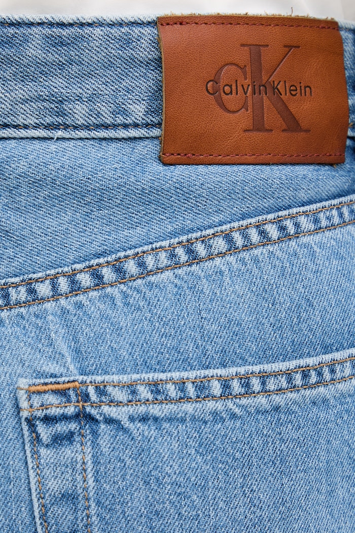 Calvin Klein Jeans rifle straight dámske modrá LV047G799G