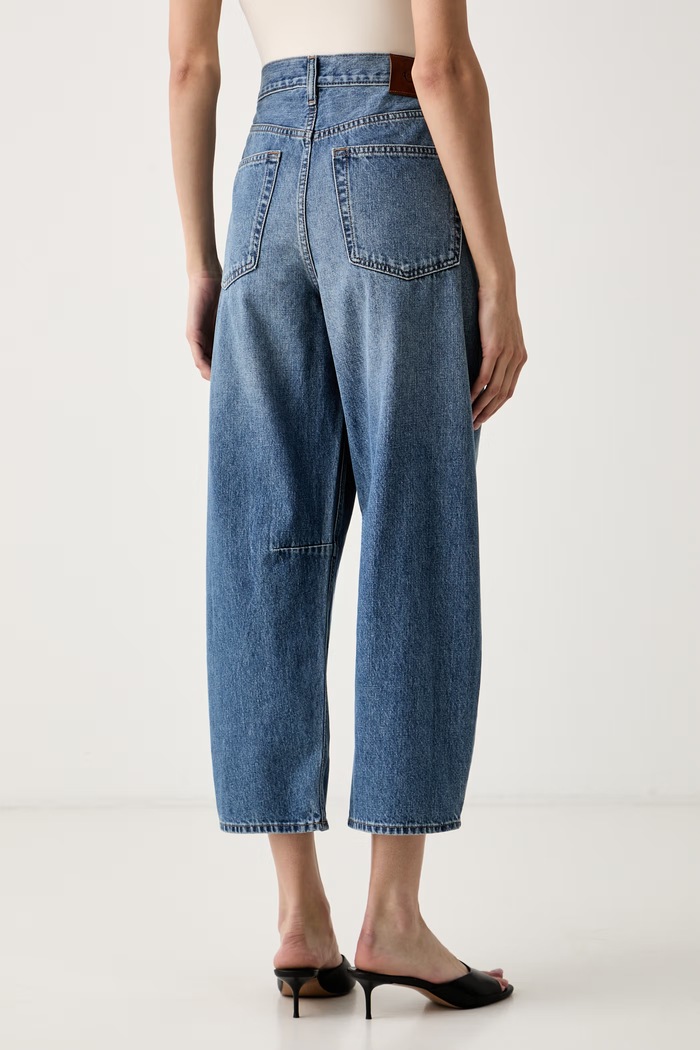 Odjeća Calvin Klein Jeans barrel traperice za žene LV047G748G plava