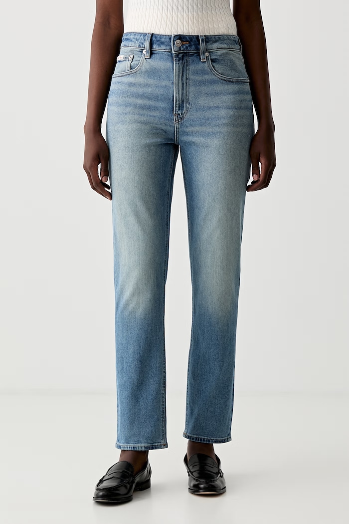 Calvin Klein Jeans mom fit γυναικεία μπλε LV047F951G