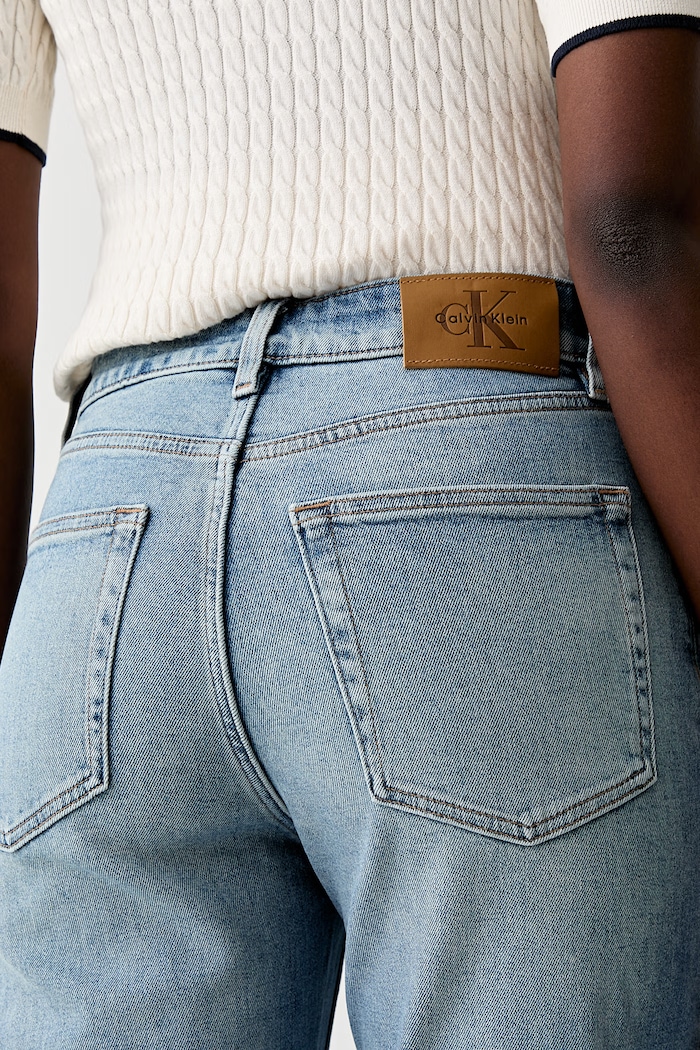 Calvin Klein Jeans mom fit γυναικεία μπλε LV047F951G