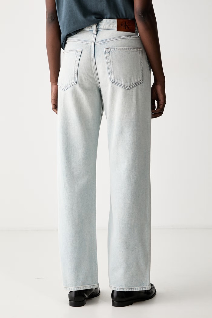 Oblačila Calvin Klein Jeans ravne kavbojke ženske LV047F724G modra