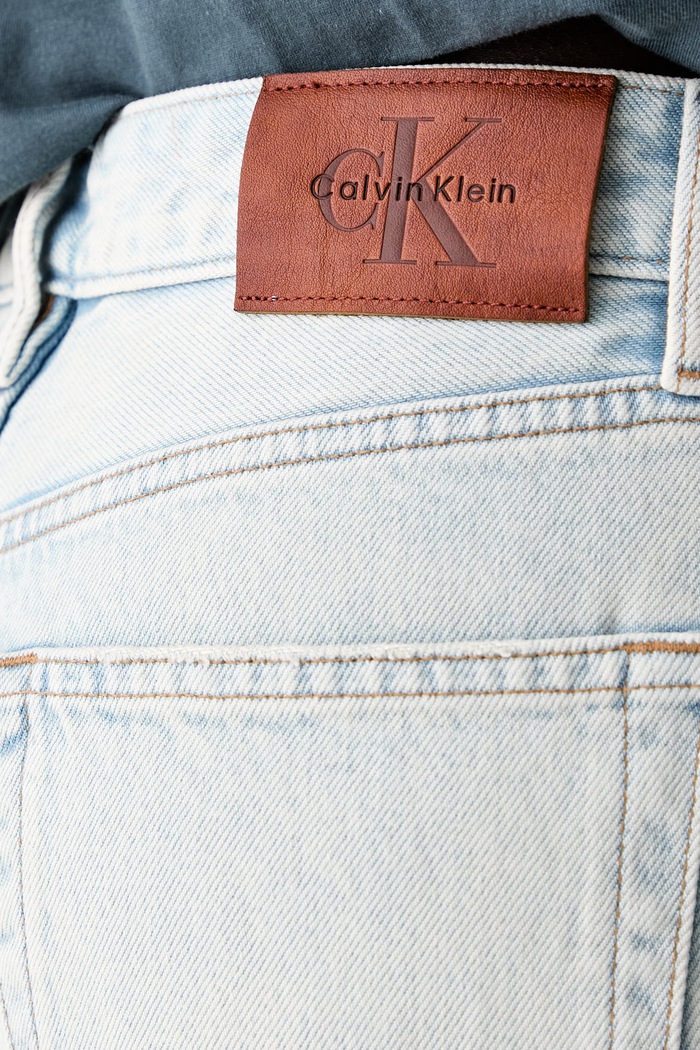 Calvin Klein Jeans ravne kavbojke ženske modra LV047F724G