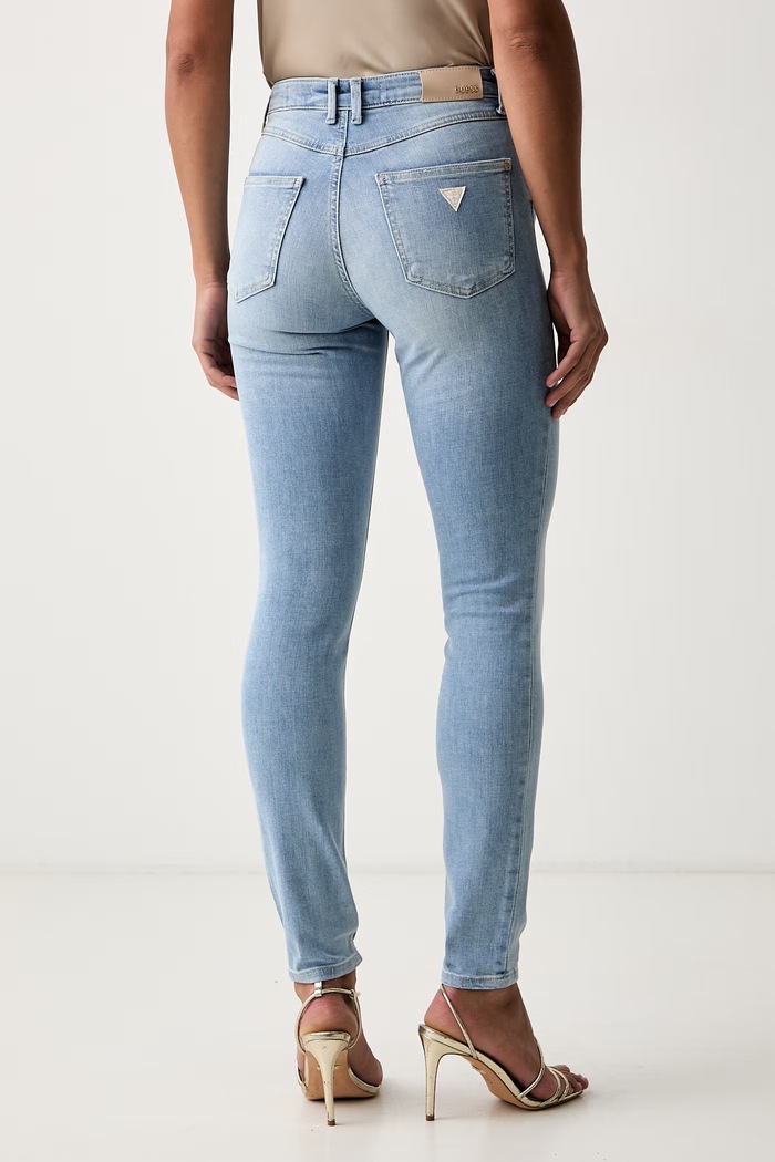 Odjeća Guess skinny traperice za žene 1981 SKINNY W6YA46.D1539 plava