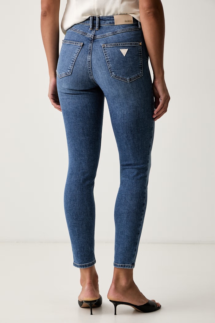 Odjeća Guess skinny traperice za žene 1981 SKINNY W6YA46.D1538 plava