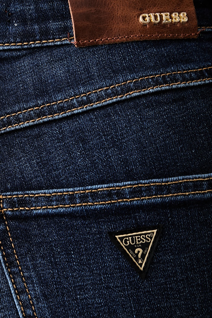 Guess jeansy skinny damskie 1981 SKINNY granatowy W6YA46.D1537