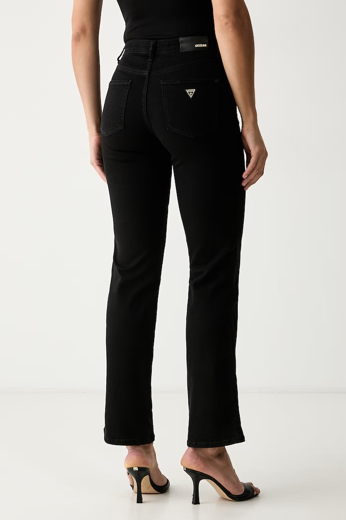 Ρούχα Guess ίσια Γυναικεία SEXY STRAIGHT W6YA15.D1589 μαύρο