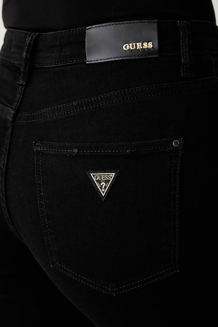 Guess ίσια Γυναικεία SEXY STRAIGHT μαύρο W6YA15.D1589