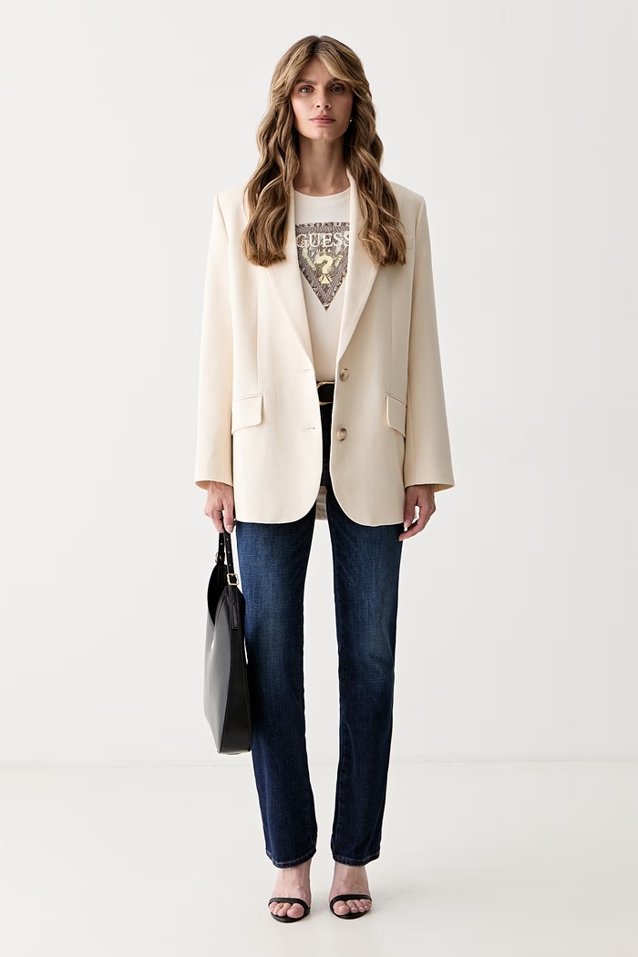 Guess rifle rovné dámske SEXY STRAIGHT W6YA15.D1584 tmavomodrá AW26