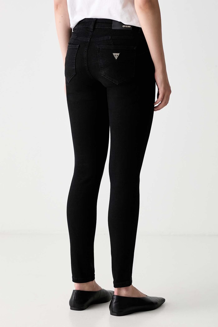 Oblačila Guess skinny kavbojke ženske CURVE X W6YAJ2.D1585 črna