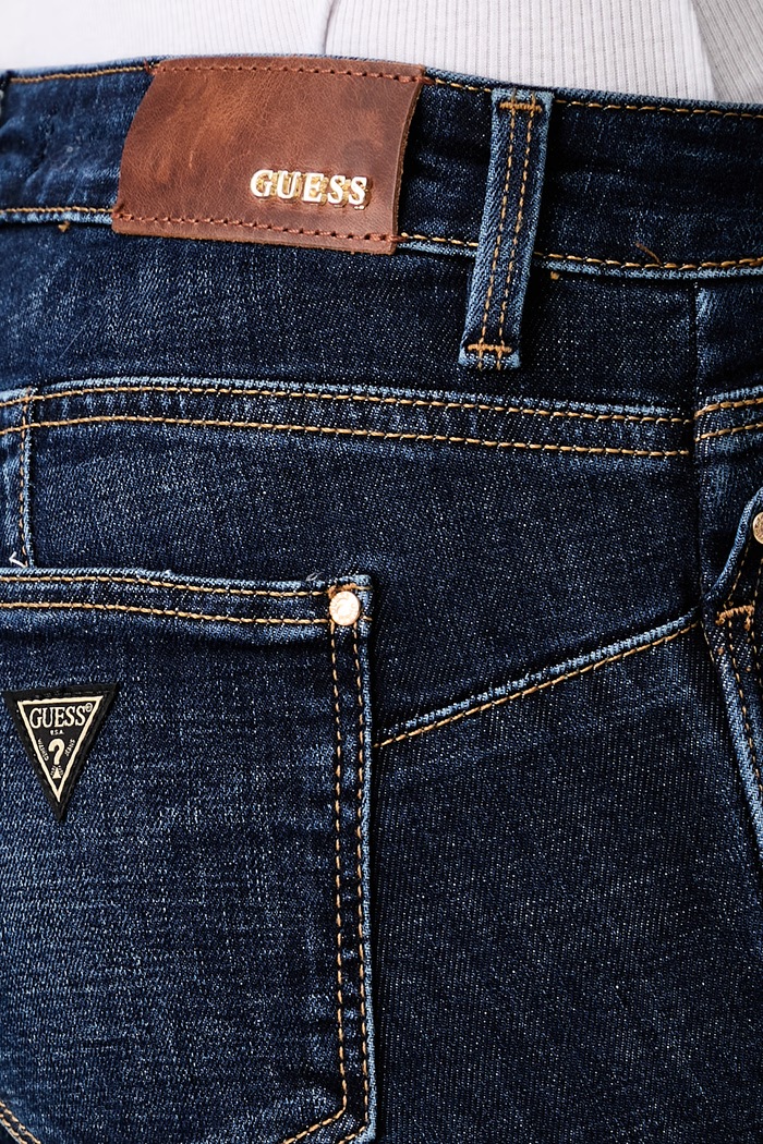 Guess jeansy skinny damskie CURVE X granatowy W6YAJ2.D1582