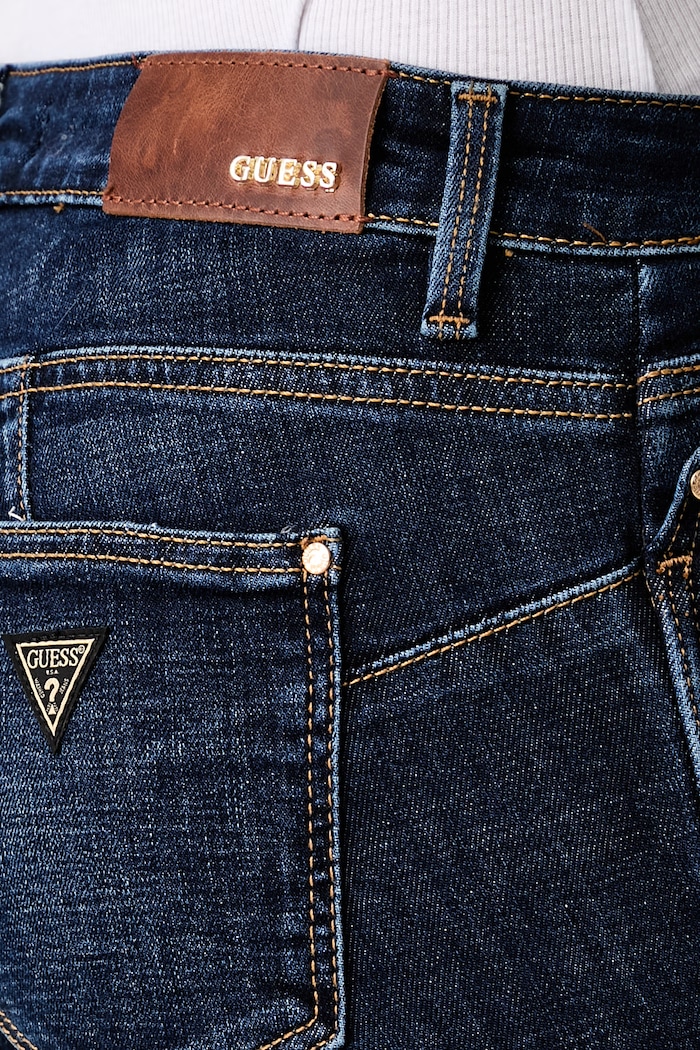 Guess jeansy skinny damskie CURVE X granatowy W6YAJ2.D1582