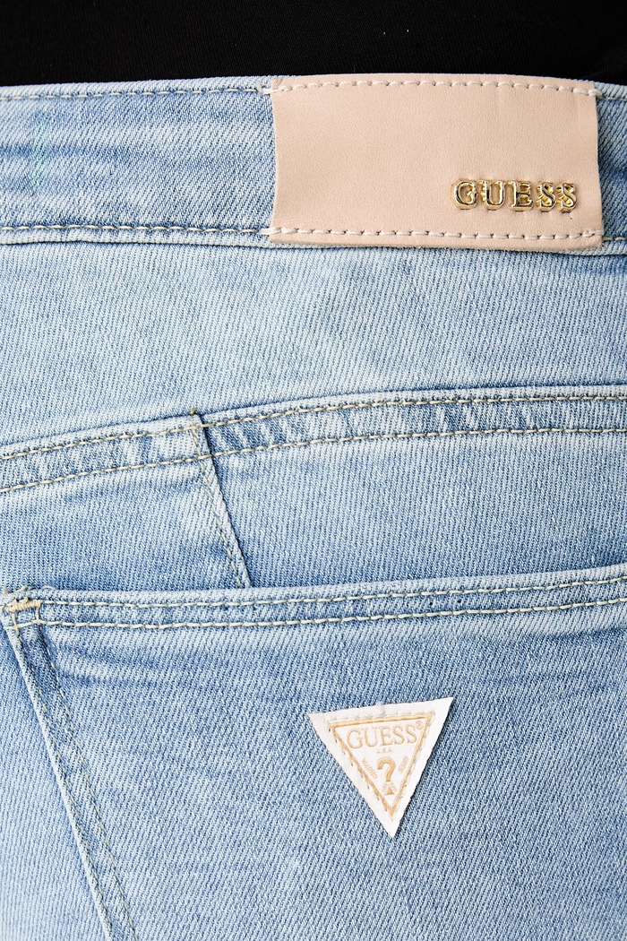 Odzież Guess jeansy skinny damskie CURVE X W6YAJ2.D1581 niebieski
