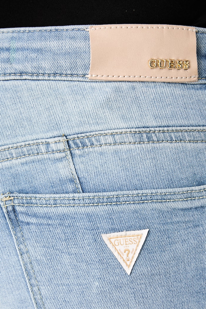 Odzież Guess jeansy skinny damskie CURVE X W6YAJ2.D1581 niebieski