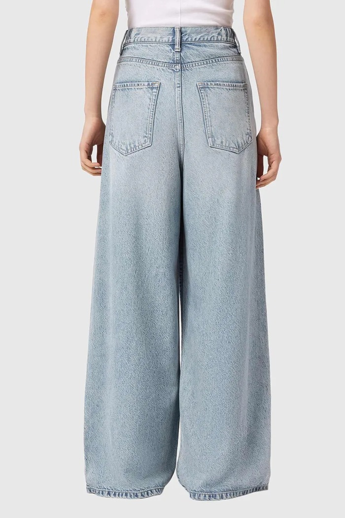 AllSaints rifle wide leg dámske HAZE W073EE modrá AW26