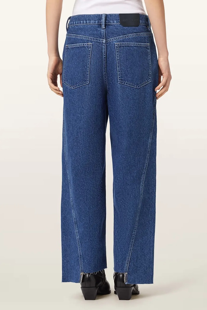 AllSaints jeansy loose damskie FOX W065EE granatowy AW26