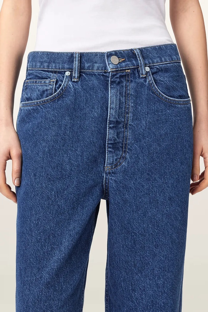 AllSaints jeansy loose damskie FOX granatowy W065EE