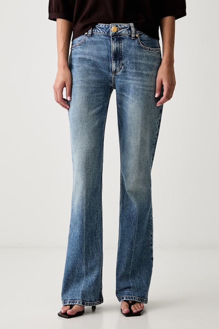 Marciano by Guess jeansy flare damskie MARA niebieski G6YA02.D1461